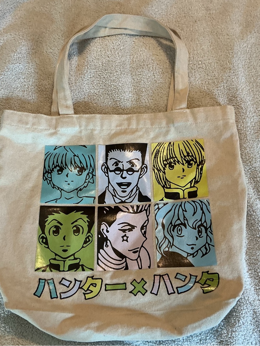 Hunter x Hunter Character Grid Tote Bag - Multicolor Print